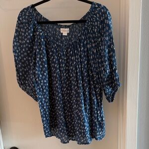 Velvet Women's Navy Floral Blouse